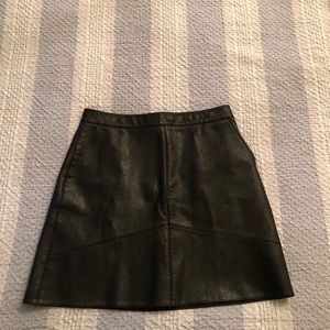 Zara Faux Leather Miniskirt